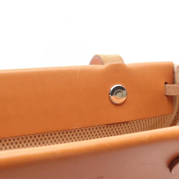 Hermes Herbag Cabas PM Tote Bag Handbag Canvas Leather Toile H Vache Hunter W... - Picture 10 of 15